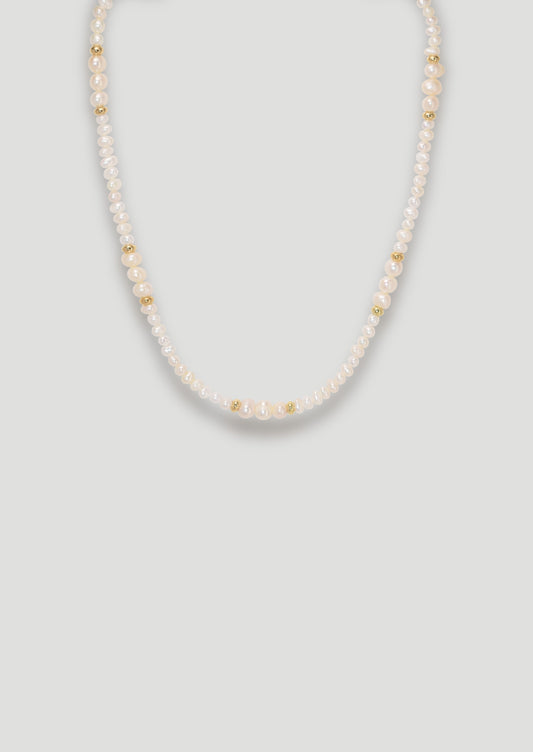 Pearl Necklace with Golden Light