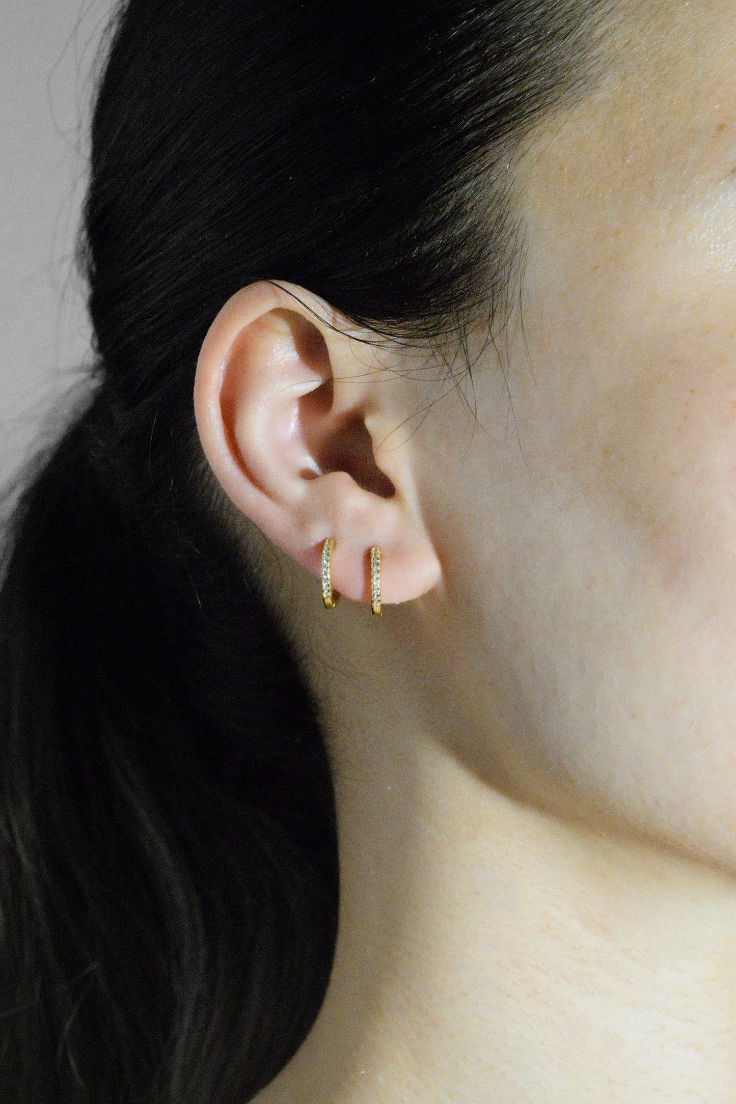 Linear Rhinestone Earrings