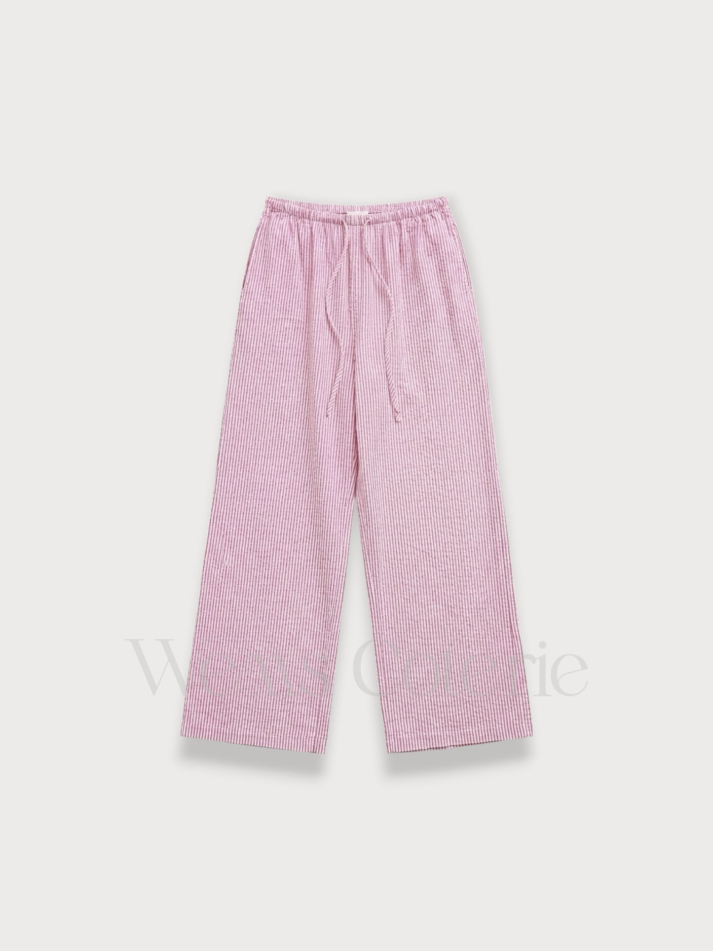 Striped Linen-Blend Trousers Iris