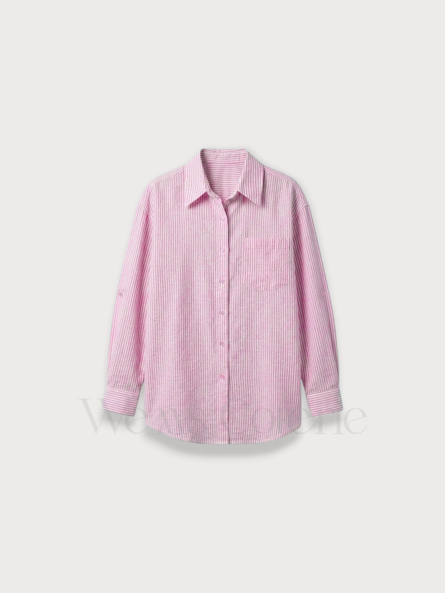Striped Linen-Blend Shirt Cora