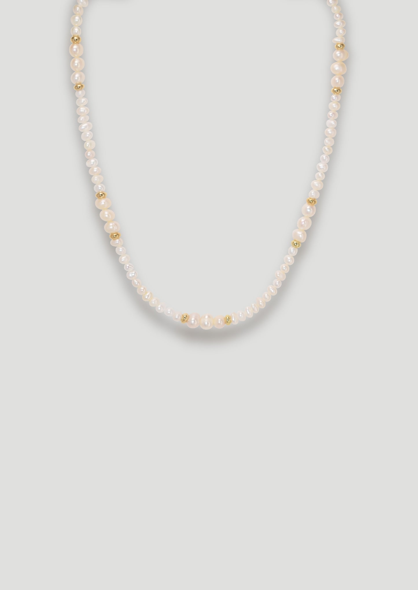 Pearl Necklace with Golden Light