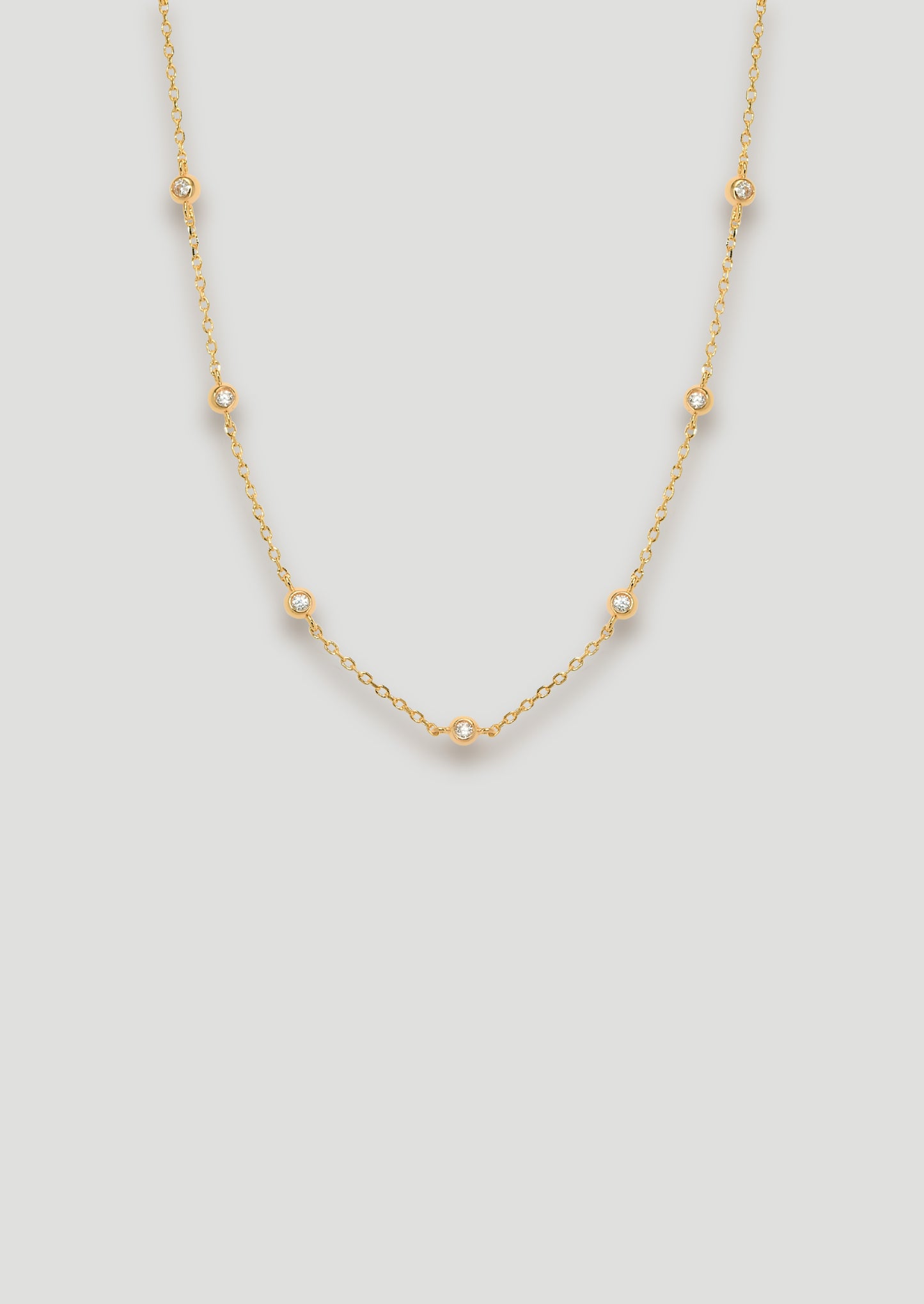 Zirconia Beaded Necklace