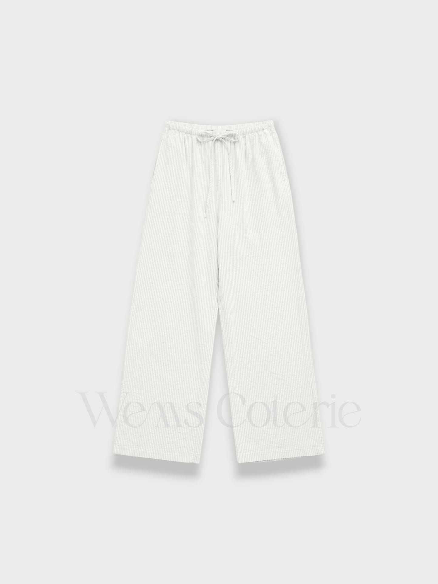Striped Linen-Blend Trousers Iris