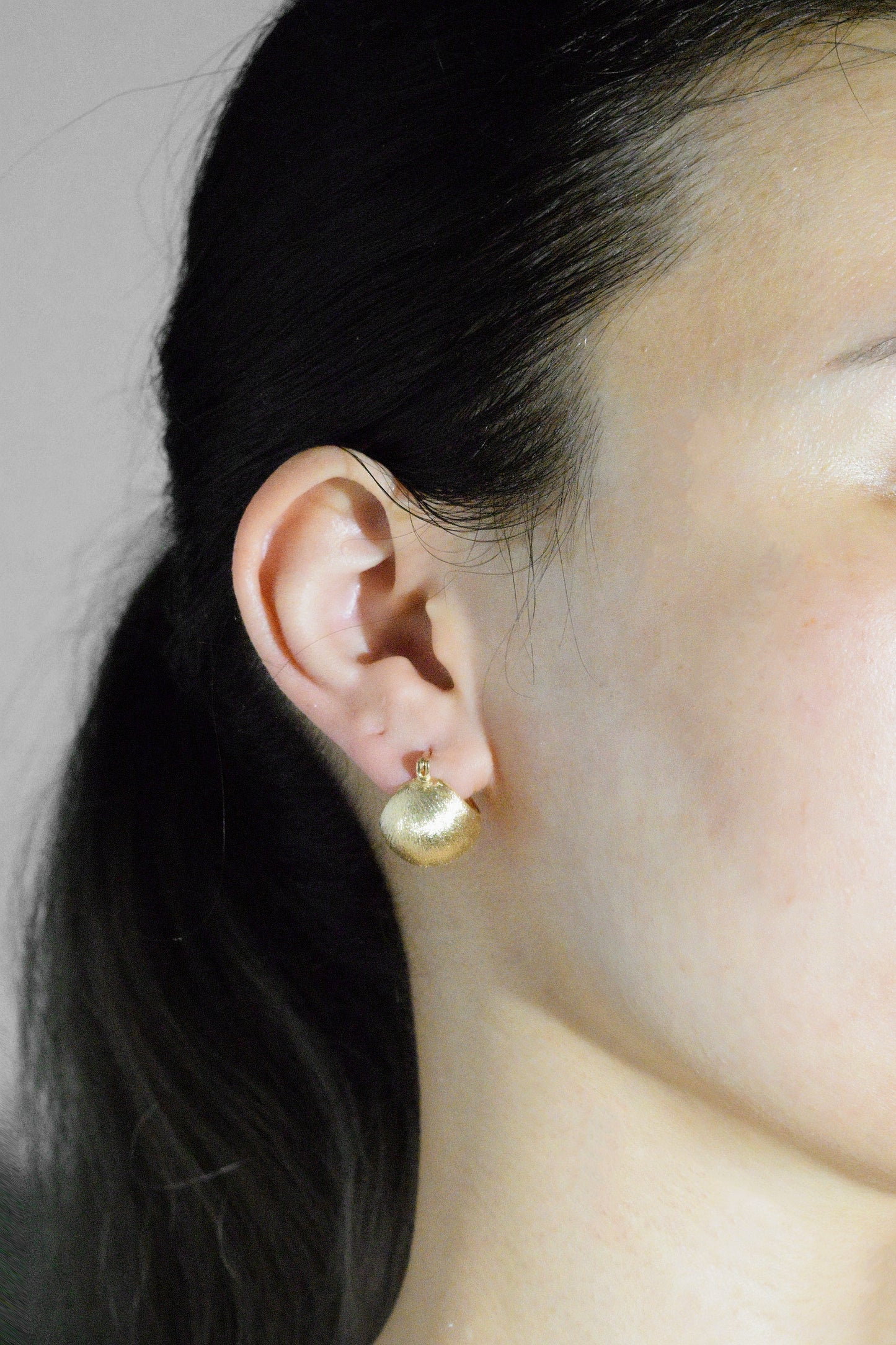 Brushed Sphere Earrings