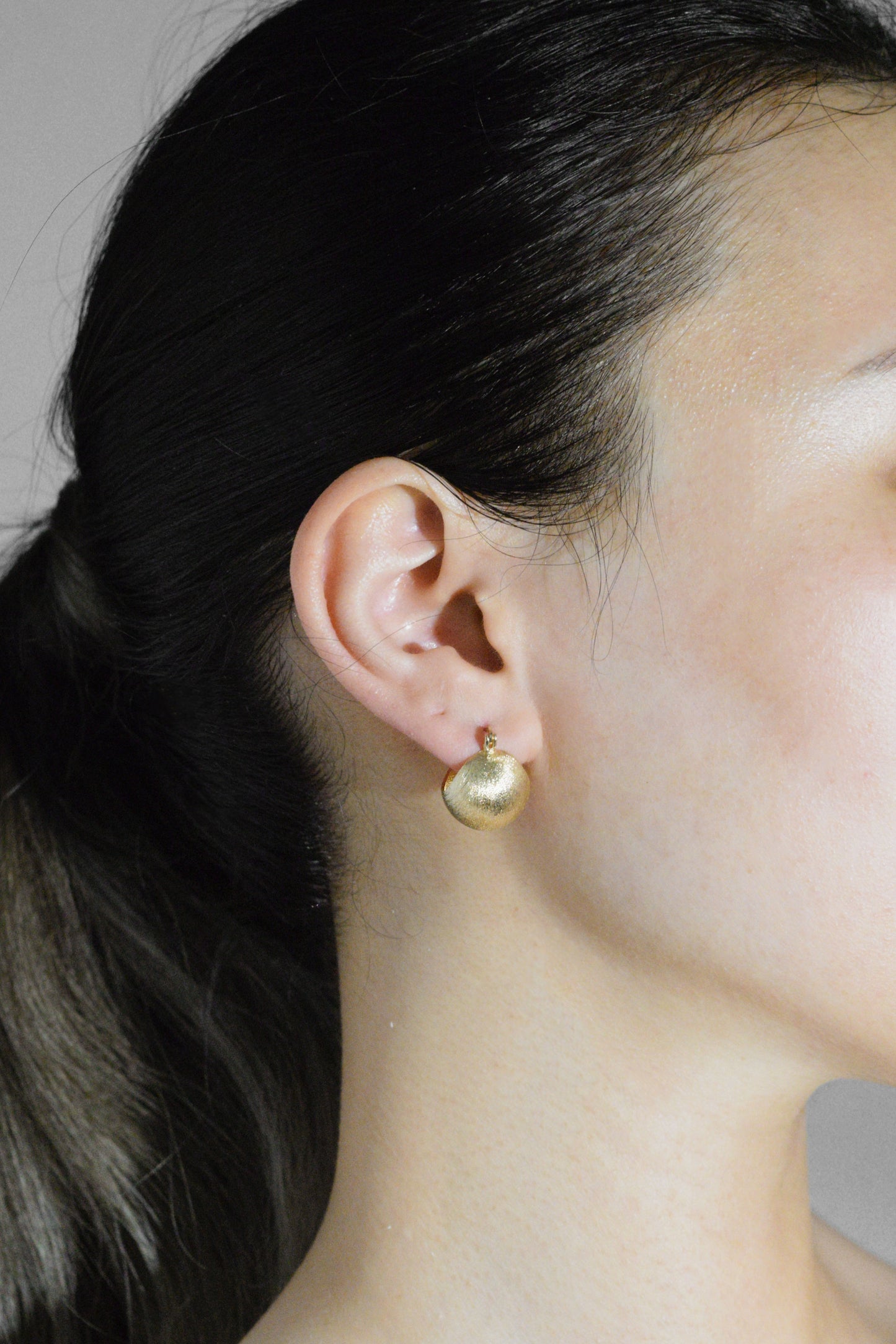 Brushed Sphere Earrings